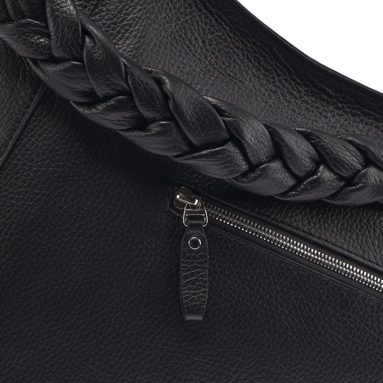 Сумка женская Dr.Koffer 35х26х10см см, нат.кожа черная