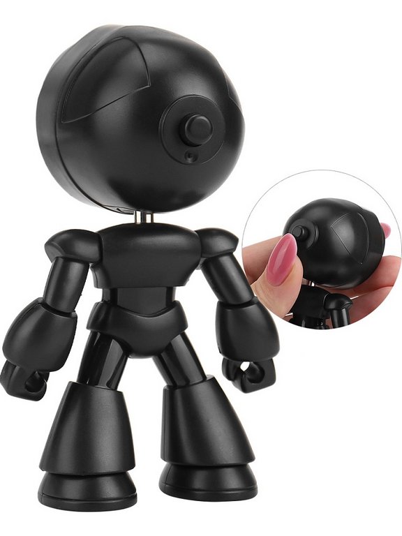 Светильник "Механический воин" 10*6 см, пластик, черный  (батарейки в комплекте)