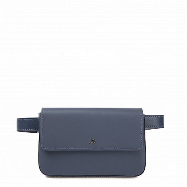 Сумка женская Jane's Story голубая, нат. кожа