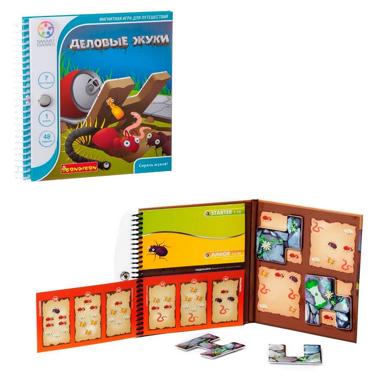 Игра магнитная в дорогу "Деловые жуки" Bondibon 7+