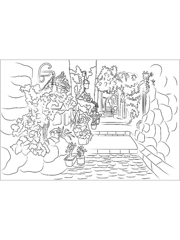 Раскраска-эскиз А4 "Улицы городов" акварельная бумага, 10 л. 200гр.