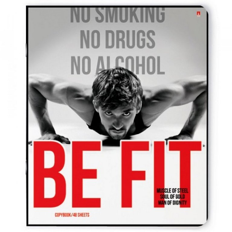 Тетрадь 48 лист кл. А5 на скрепке "БУДЬ В ФОРМЕ" 5 ВИДОВ