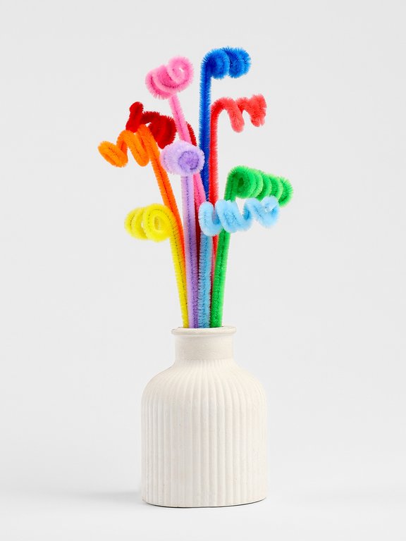 Проволока пушистая цветная 6мм*30см (100шт/уп) цв. ассорти