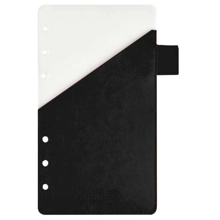 Разделитель сменный для кредитных, дисконтных карт, пропусков, кожзам, пластик черный