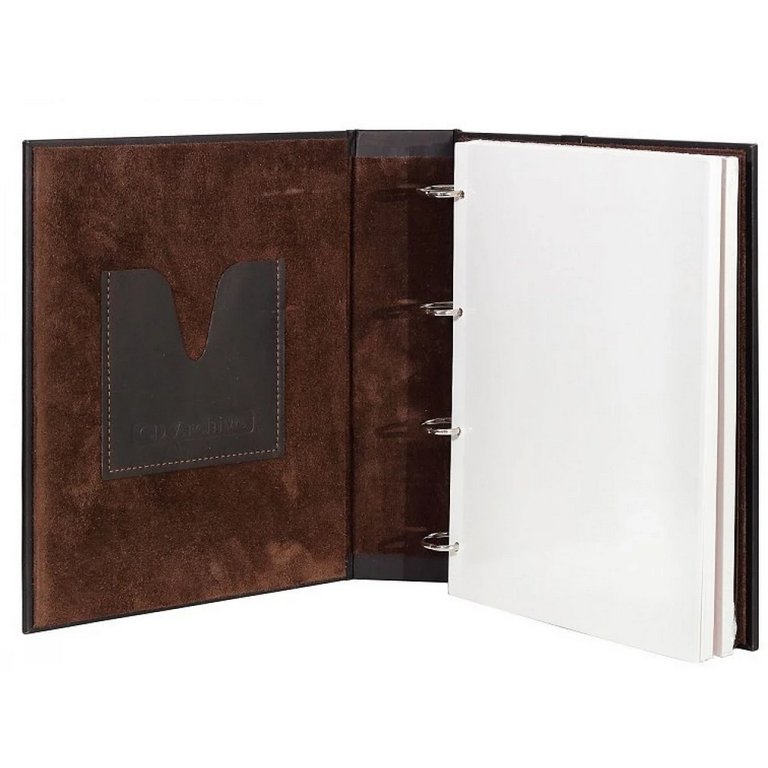 Фотоальбом магнитные листы 40шт, 28*32см, обложка из нат. кожи Макей "Роза ветров"