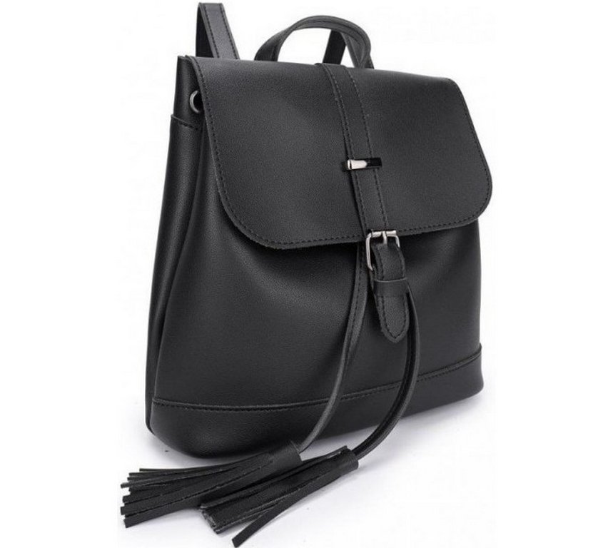 Рюкзак молодежный женский OrsOro иск. кожа 26*22*13 см, черный