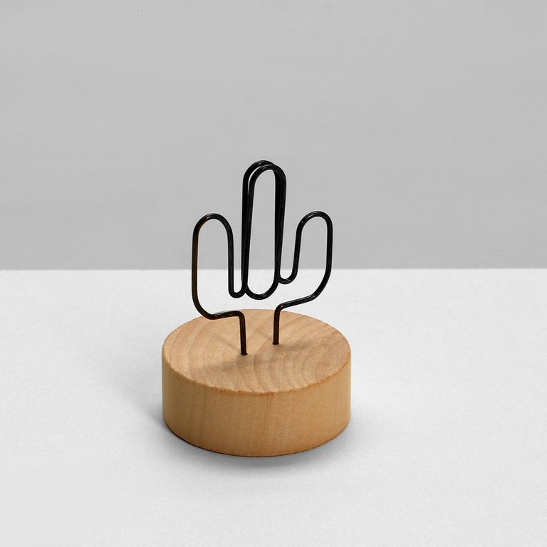 Мемо-клип  "Кактус" цв. чернёная бронза