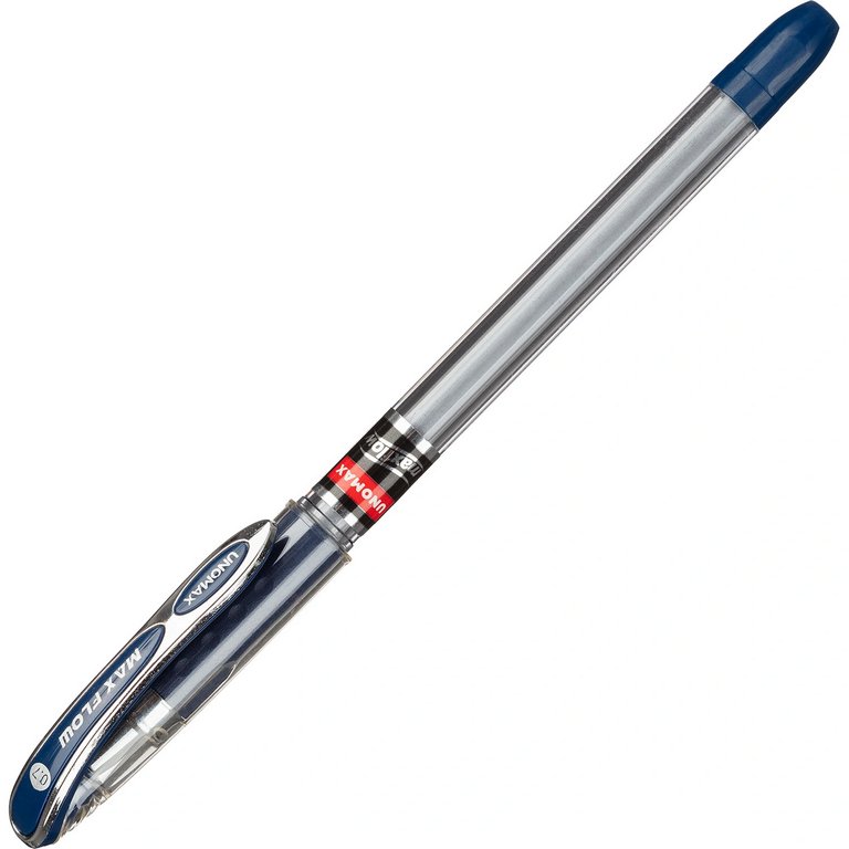 Ручка шариковая масляная Unomax/Unimax "Max Flow" 0,7мм синяя (стерж.134мм, линия 0,5мм) игольч.