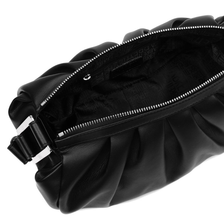 Сумка женская FABRETTI 27х14х7 см, нат. кожа, черный