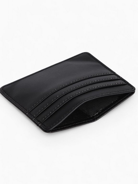 Картхолдер, на 3 карты, отделение для купюр, чёрный