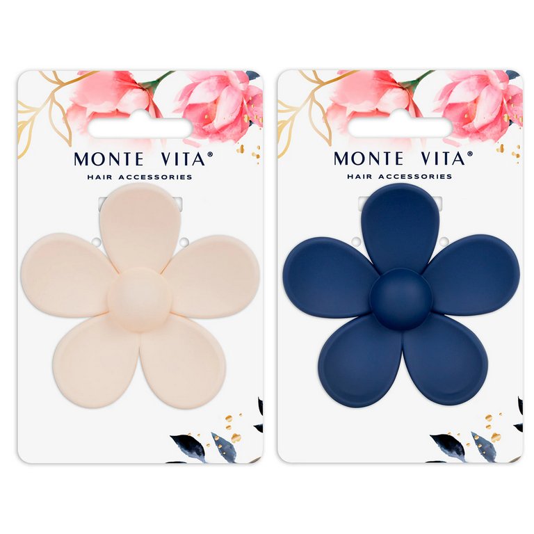 Краб для волос 7 см soft touch (ассорти) MONTE VITA