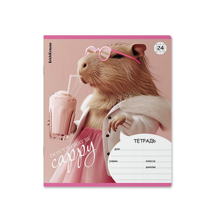 Тетрадь 24 лист кл. А5 "CapyBarbara" 5 видов