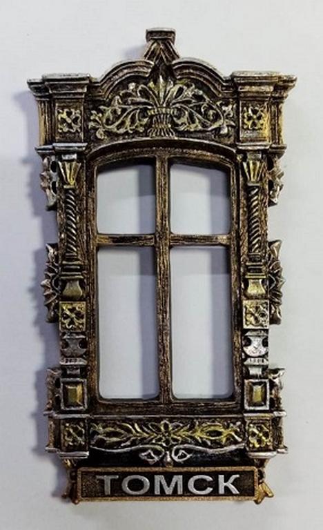 Магнит Томск искусств. камень "Окошко" 11,5*6см