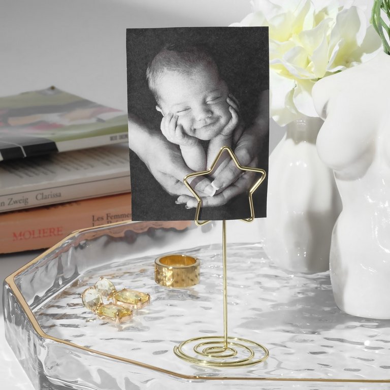 Мемо-клип  "Звезда" цв. золото