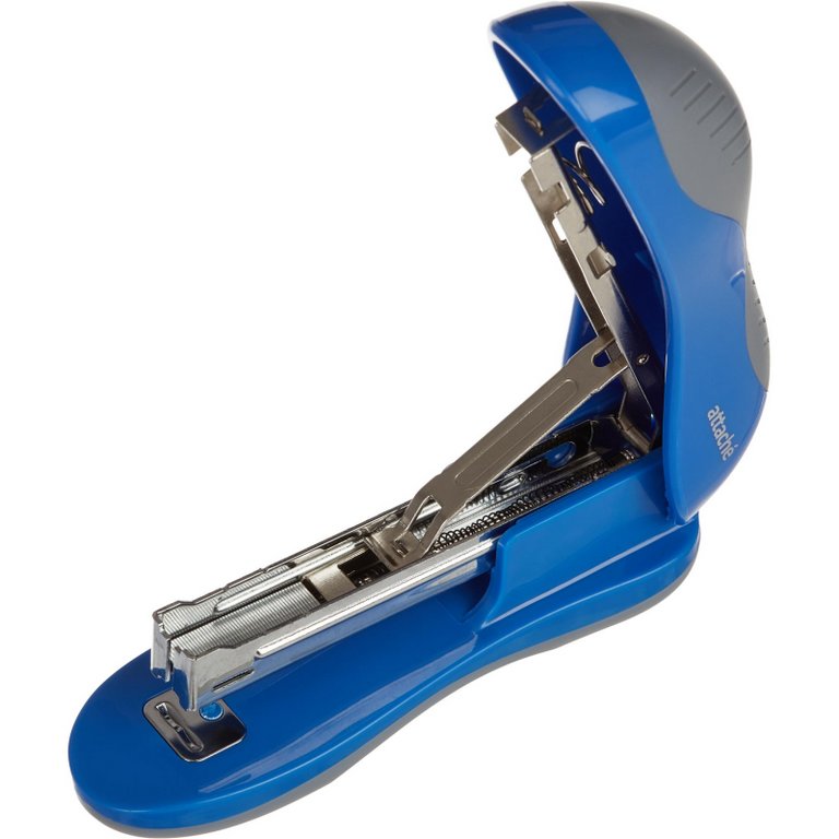 Степлер № 10 до 15л Attache leader синий/серый с антистеплером