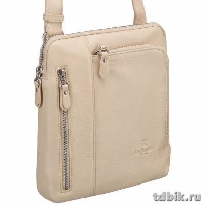 Сумка для документов женская Dr.Koffer 21x24x4см, нат. кожа, через плечо, слон. кость