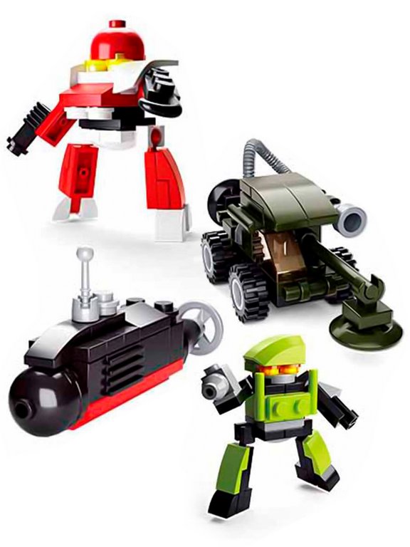 Конструктор пластиковый   АССОРТИ "Транспорт" (12 дет.) Sluban