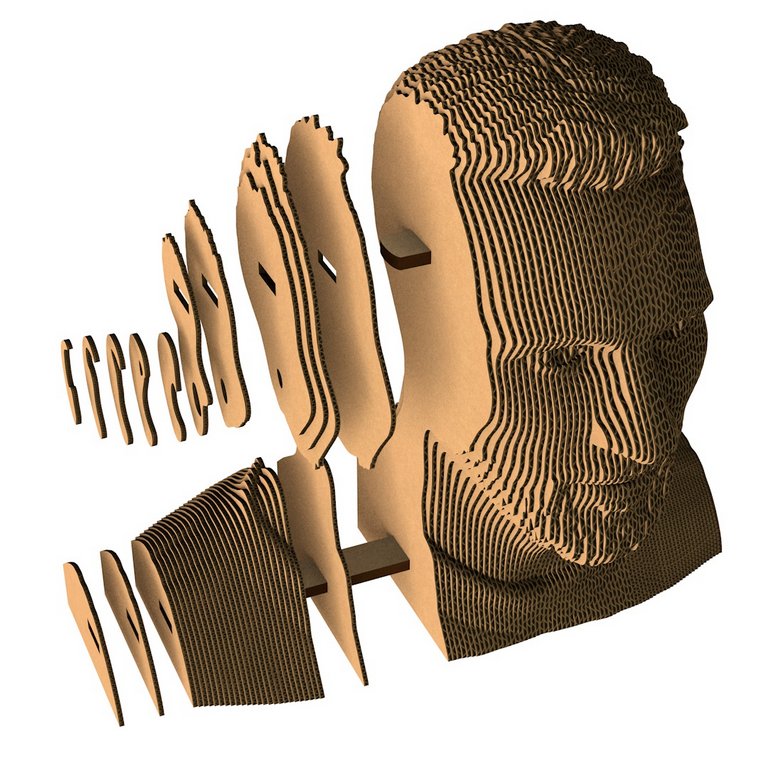 Сборная модель из гофрокартона "Месси - чемпион мира" h=18см, 122 дет., 6+, 5cult