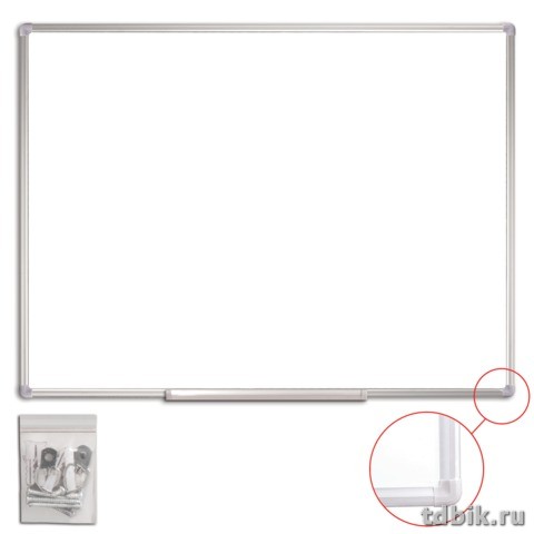 Доска маркерная  900*1200 мм (магнит) STAFF с лотком, алюминиевая рама