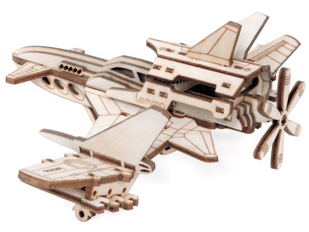 Сборная модель из дерева   39 дет. "Самолет Стакс 2-Н" 140*185*70мм