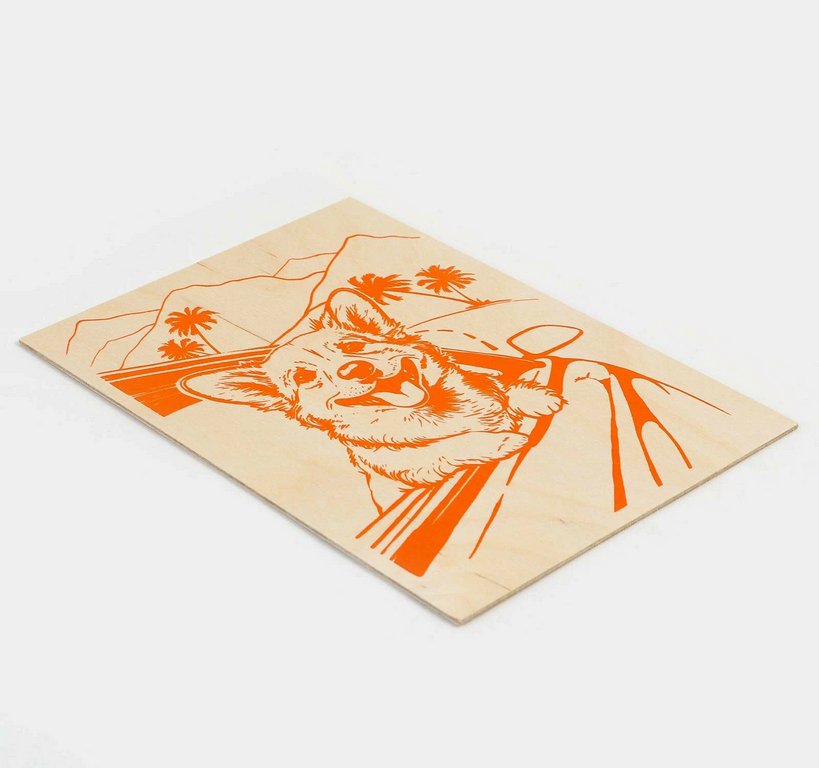 Выжигание "Корги на отдыхе" 21*30 см, 7+ Фантазер (1 панно с рисунком)