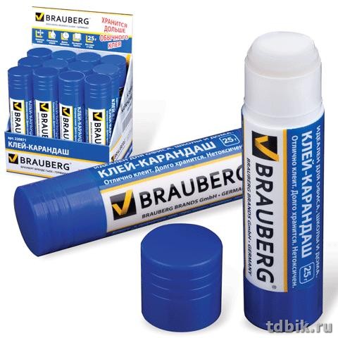 Клей карандаш Brauberg 25 гр