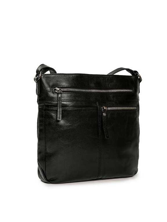 Сумка женская Dr.Koffer 28х26х7см см, нат.кожа черная