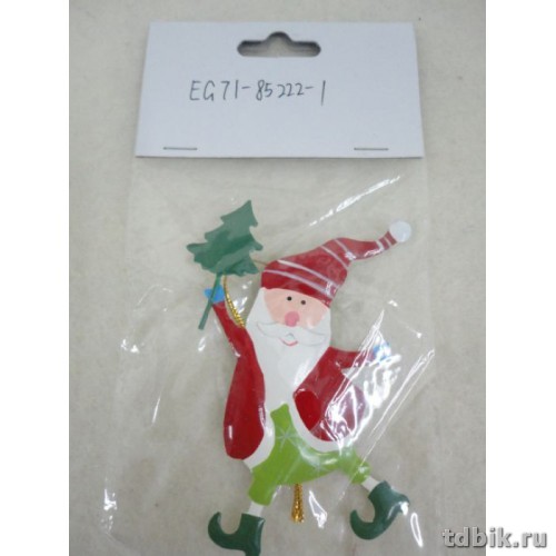 Украшение елочное из металла "Дед Мороз" 6*8,7см