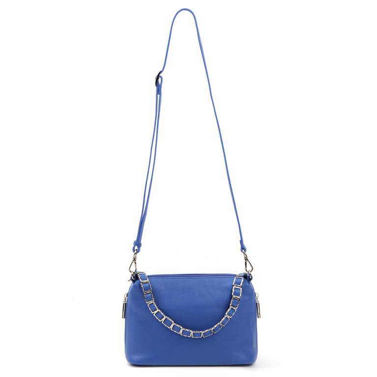 Сумка женская Palio, 26х17х10 см, нат. кожа, синий