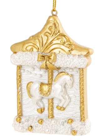 Украшение елочное из полирезины "Пряник-карусель" 1,5х7,5х5,5см