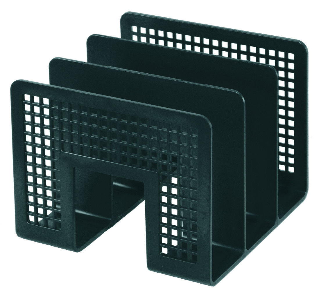 Подставка для бумаг, 3 отдела черная 210*170*210 мм Erich Krause