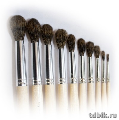 Кисть Белка № 5 круглая живописная (короткая ручка) ГРААЛЬ