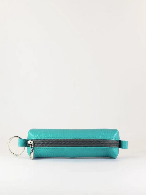 Футляр для ключей  D.Morelli "Монтана" из нат.кожи, на молнии, бирюзовый