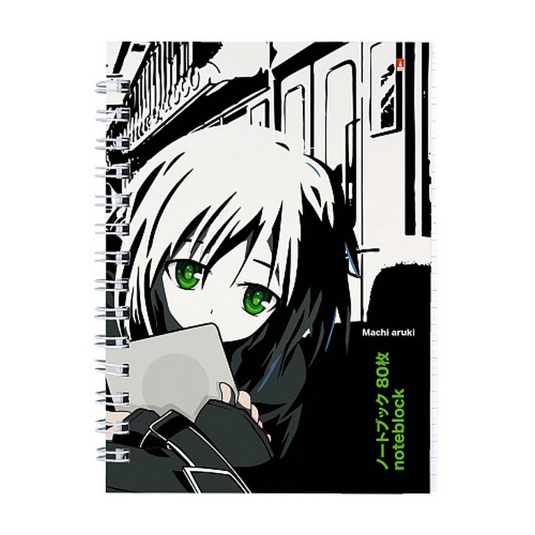 Бизнес-блокнот А6  80л., 100*134 мм, Альт "MANGA ANIME.CITY" 5 видов
