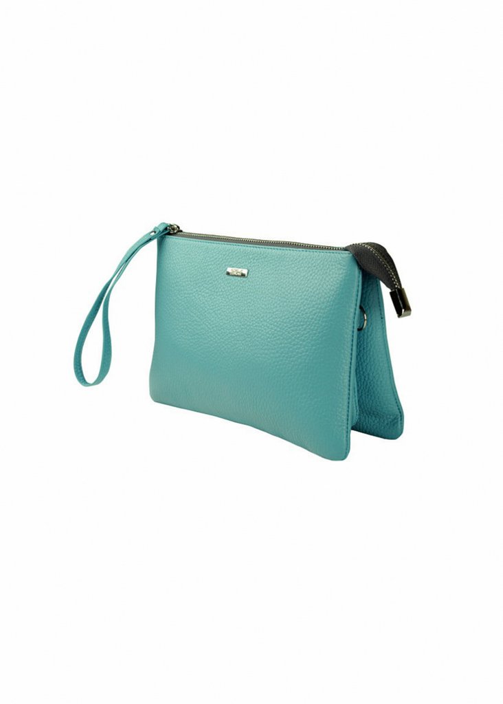 Сумка женская-клатч  D.Morelli , нат. кожа, фл. бирюза