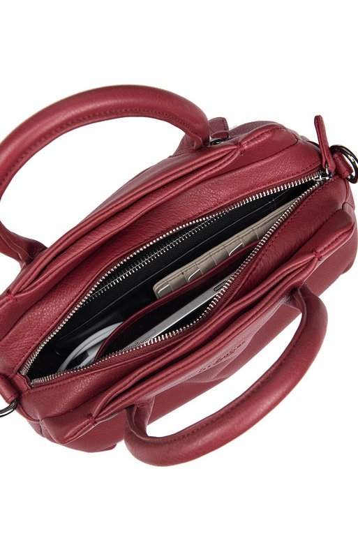 Сумка женская Dr.Koffer 28х19х13см см, нат.кожа бордовая