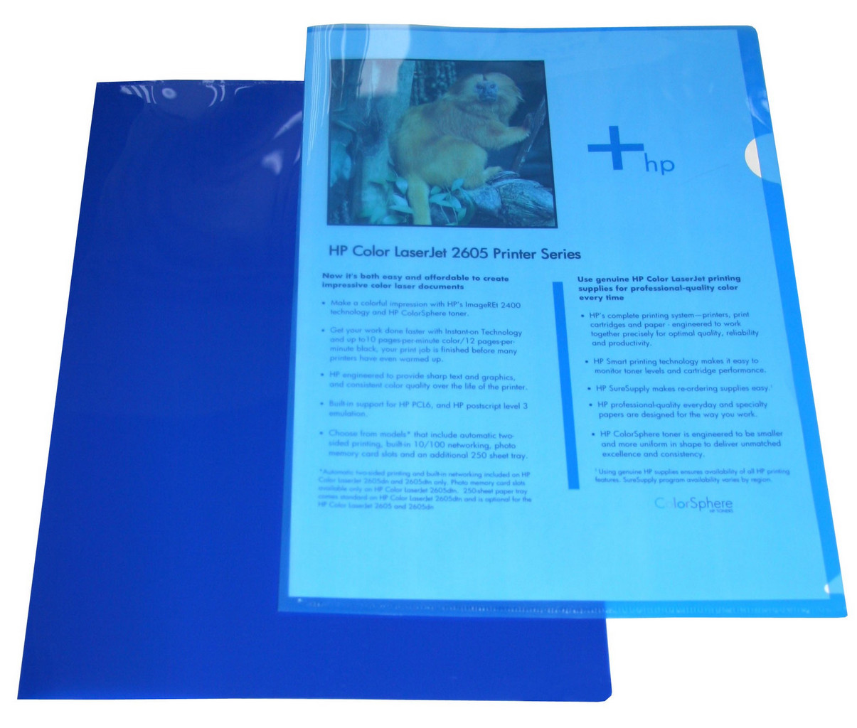 Папка-уголок A4 пластик 0,18 мм жест. цв. синий Бюрократ