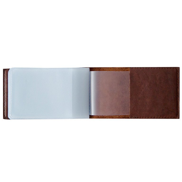 Визитница Макей 74*115мм на 32 визитки, нат. кожа, коричневая