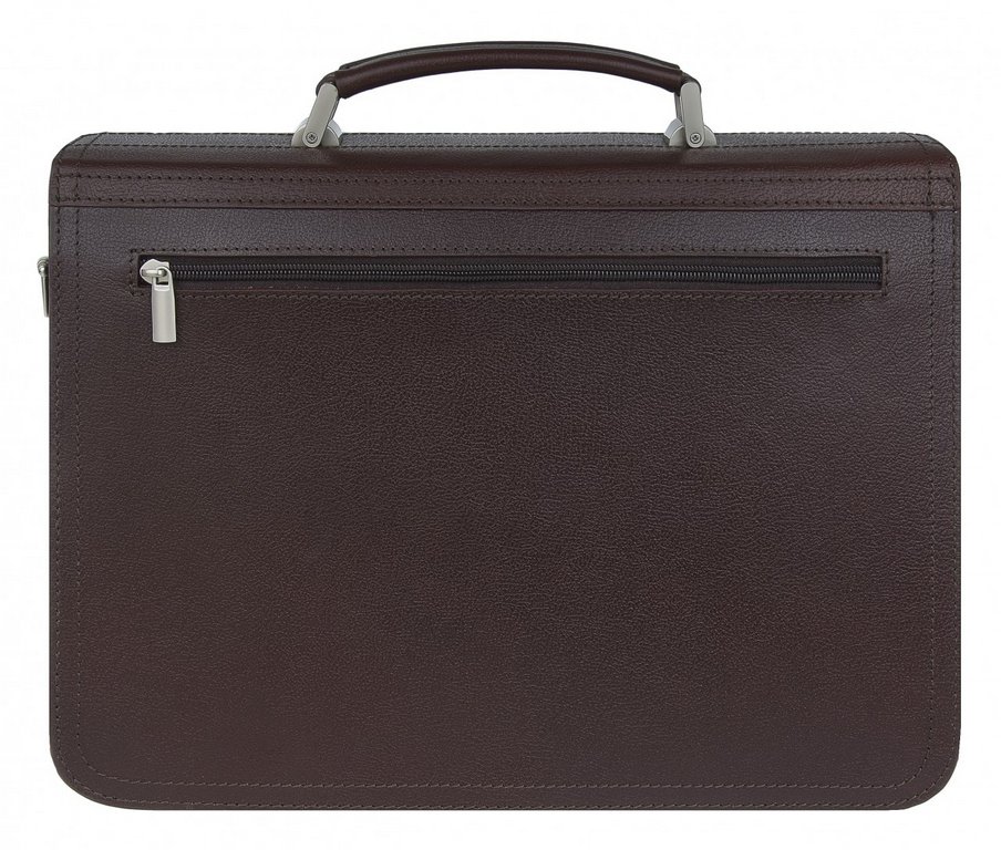 Портфель Franchesco Mariscotti 36*27*9 см, нат. кожа, коричневый