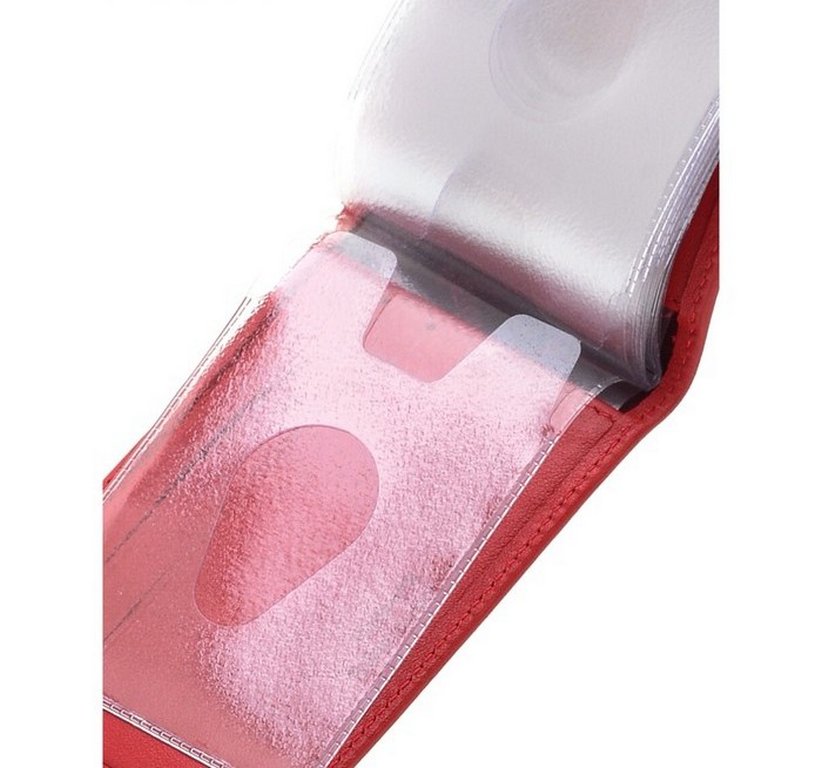 Визитница на 40 визиток D.Morelli "Red-2", нат.кожа