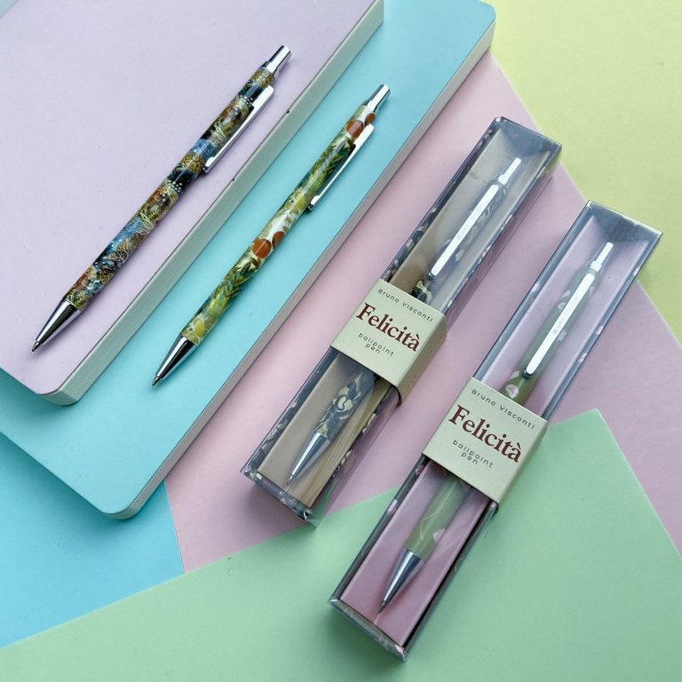 Ручка шариковая Bruno Visconti Felicita "Маки" в футляре, синяя, 0,7мм