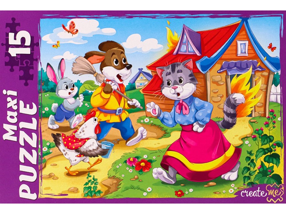 Пазлы MAXI  15 дет. "Кошкин дом" Рыжий кот