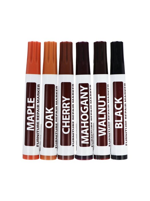 Набор маркеров для мебели 6цв 1,4мм, перманентный, скошенный