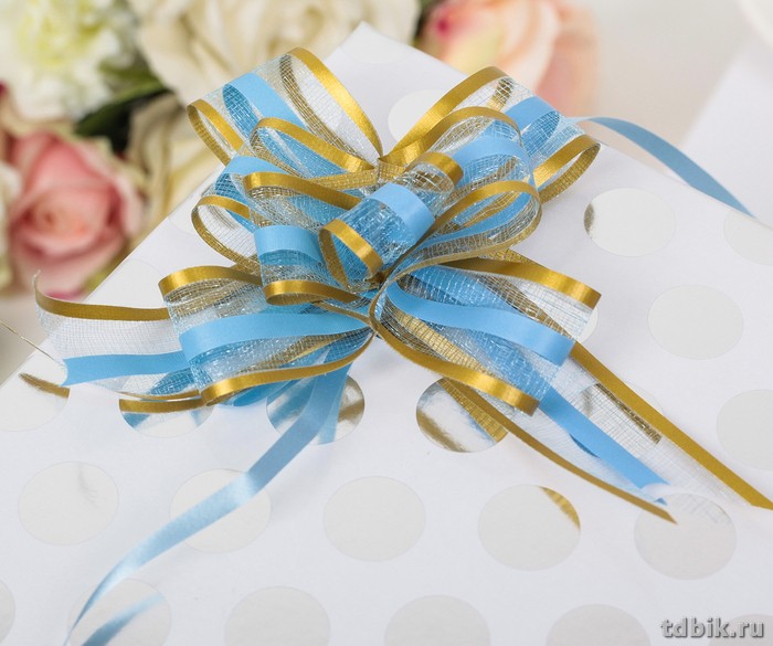 Бант Бабочка 25мм  синий