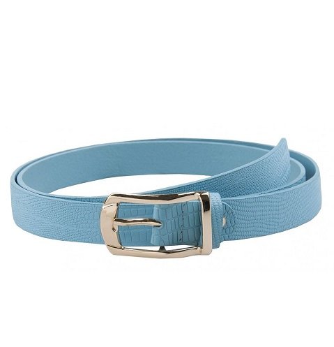 Ремень Alliance нат. кожа,  ширина 25мм, голубой