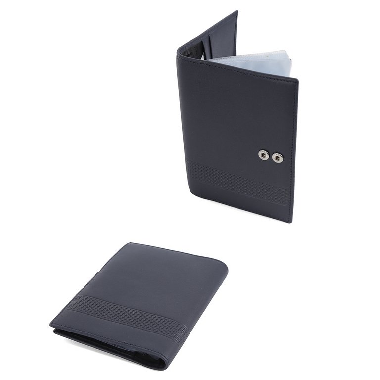 Обложка для документов LEO VENTONI мужская, нат. кожа, 14*10*1см, синий