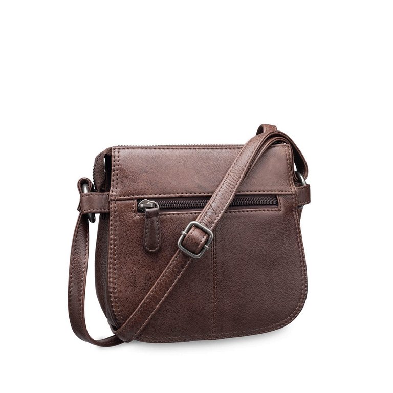 Сумка женская Dr.Koffer 18х16х7см см, нат.кожа коричневая