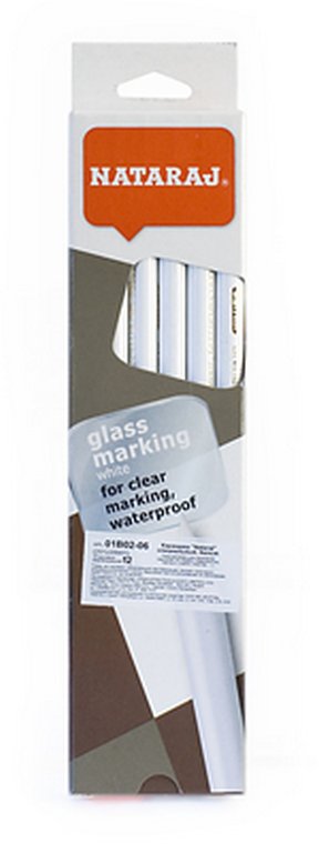 Карандаш по стеклу, металлу, пластику белый NATARAJ