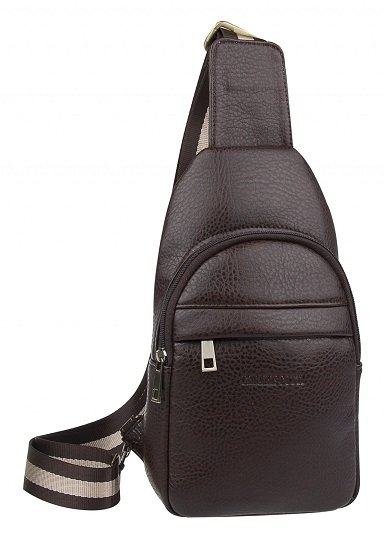 Сумка мужская Franchesco Mariscotti 15*29*6см иск. кожа, коричневый