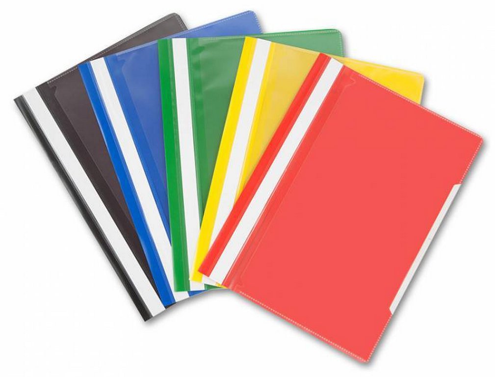 Папка-скоросшиватель А4 пластик (0,12/0,16 мм) с внешним карманом, цвет зелёный Бюрократ